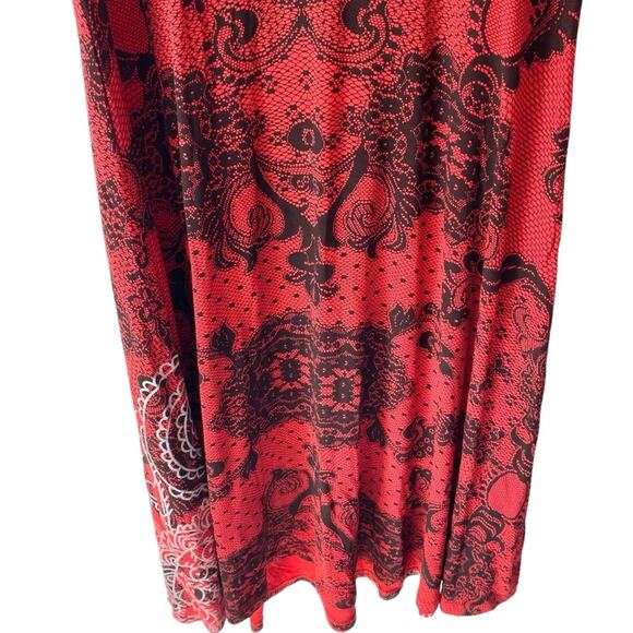 Desigual Red Black Tank Dress Sleeveless Knee Length size medium - Picture 7 of 8